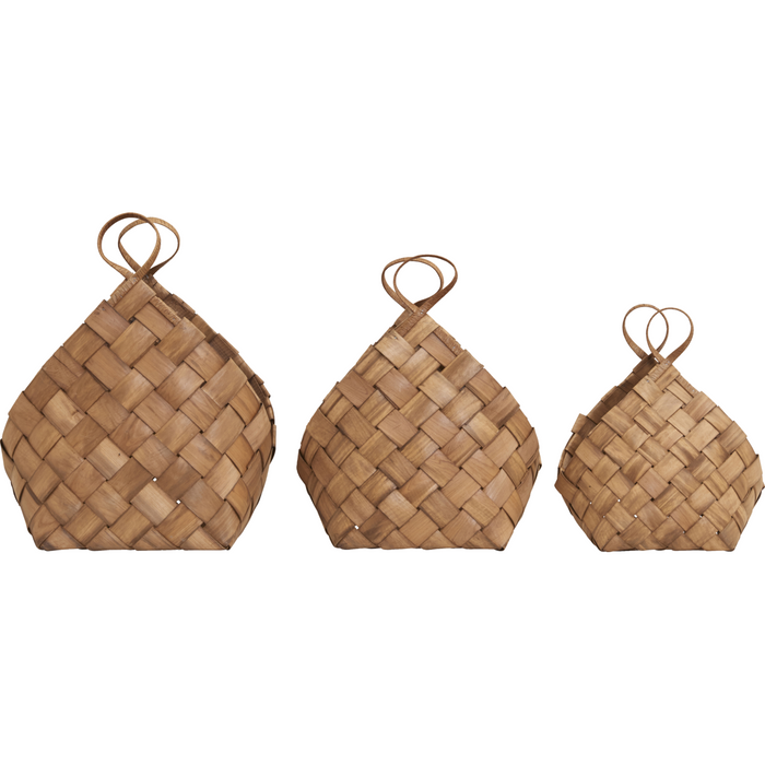 Decorative Baskets, Set of Brown, Brown Conical by House Doctor