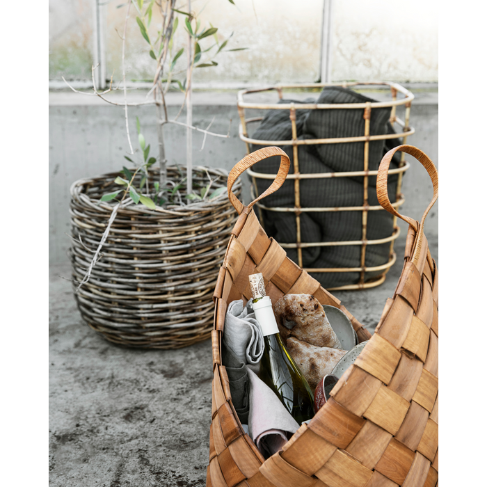 Decorative Baskets, Set of Brown, Brown Conical by House Doctor
