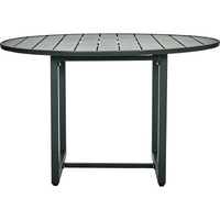 Minimalist 120cm garden table in matte green finish for outdoor dining