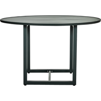 Contemporary round table for outdoor spaces in sleek powder-coated iron