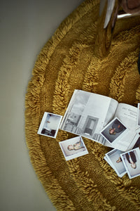 Seaweed Green Round Woollen Rug, 1.5m Diameter from HKLIVING