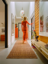 HKLIVING Chest of 8 Drawers in Tangerine Orange
