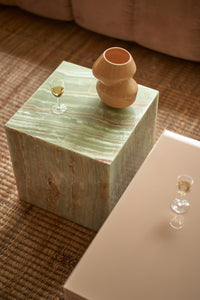 Marble Block Table, Onyx by HKLIVING