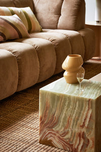 Marble Block Table, Onyx by HKLIVING