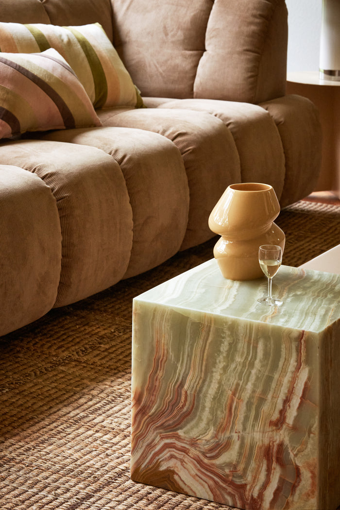 Marble Block Table, Onyx by HKLIVING