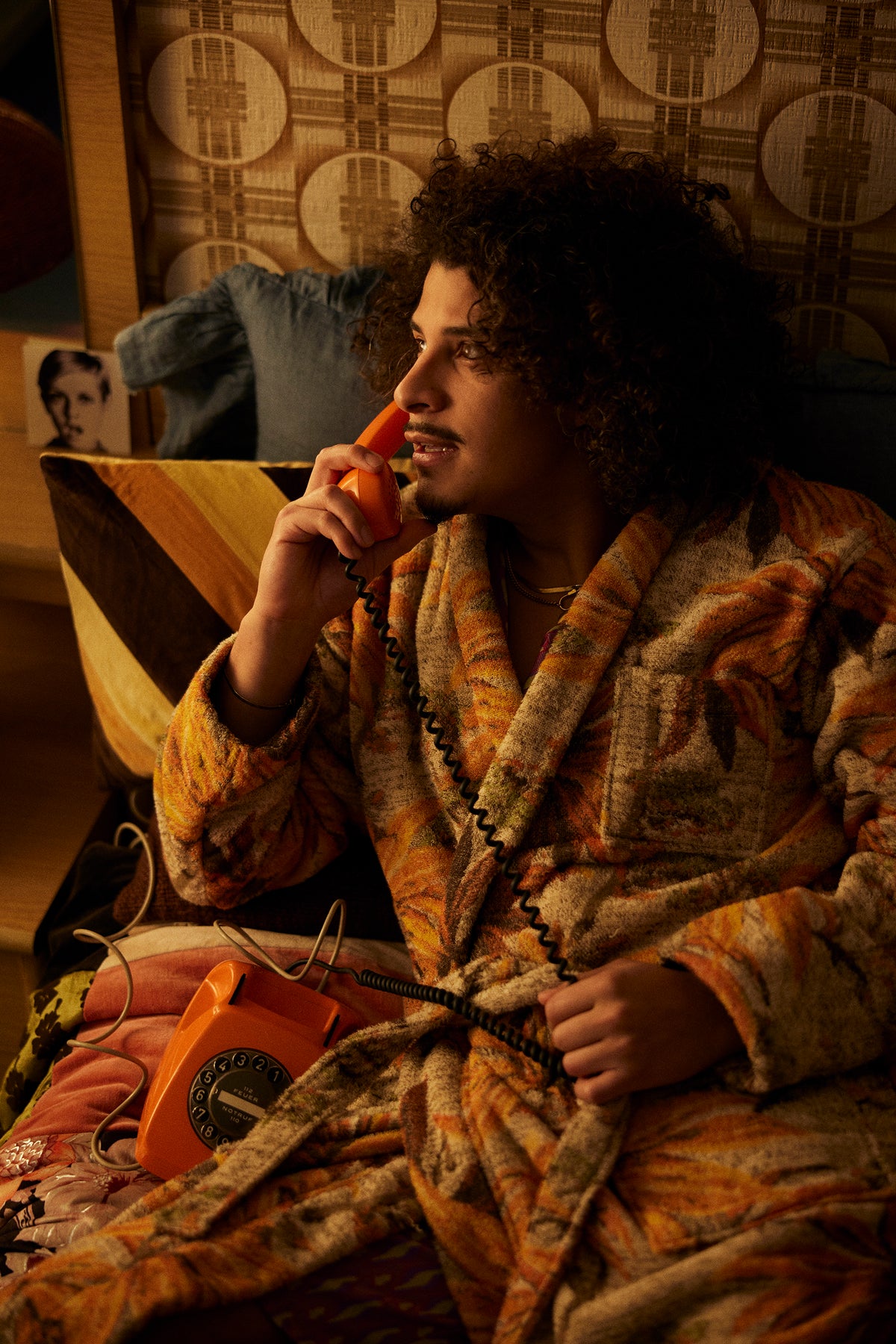 HKLIVING Palmae Bathrobe – Tropical Jacquard Cotton Housecoat (2 Sizes)