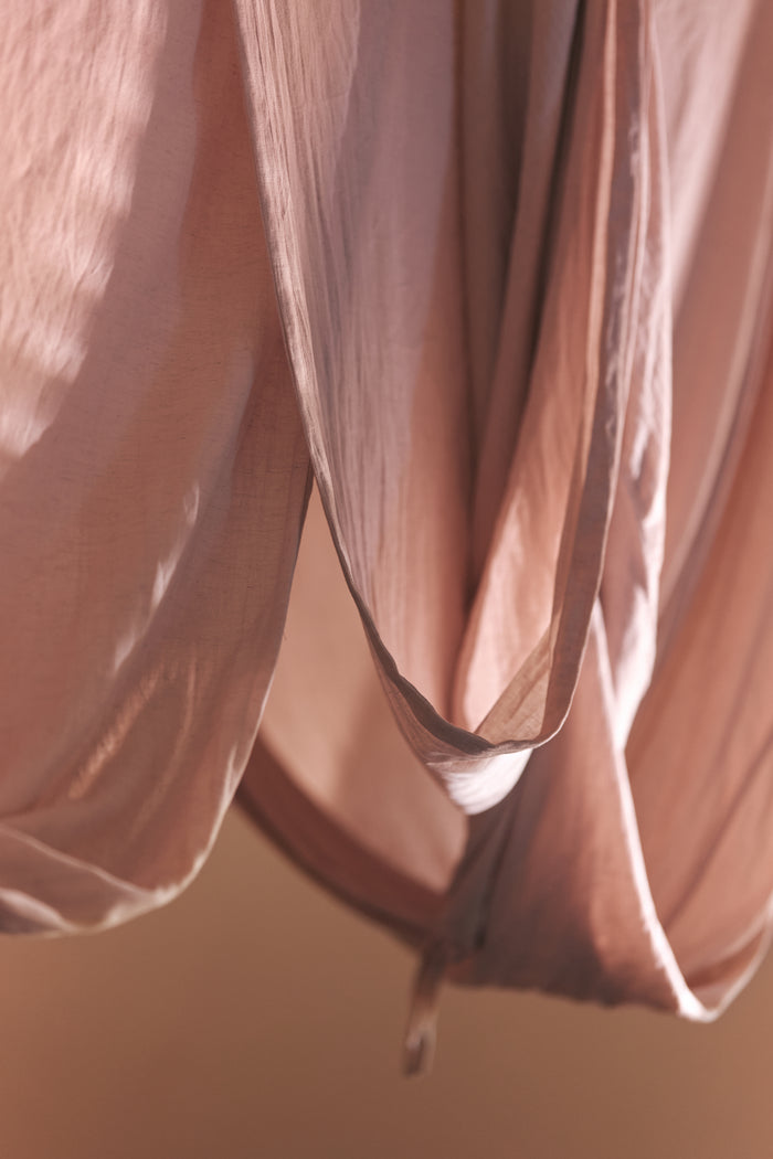 HKLIVING Bed Canopy - Sunset Pink Cotton Draped Canopy (210x190x290cm)