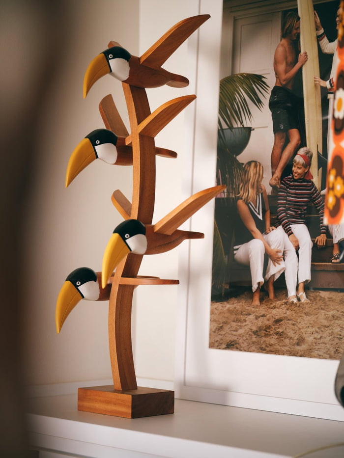 Toucan Sculpture by HKLIVING in Mahogany Wood