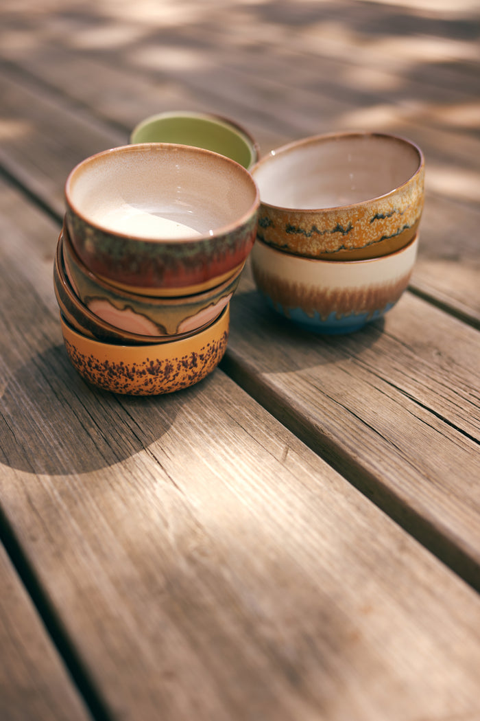 Noodle Bowls, Set of 4, Seabreeze from 70s Ceramics by HKLIVING