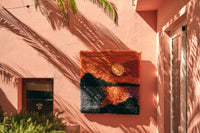 Wall Rug, Sundown, Red Orange Black Blue, Wall Art by HKLIVING