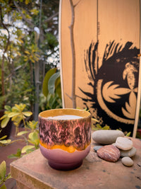 Floral Herbal Scented Candle, Cape Town, 70s Ceramics by HKLIVING