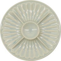Diva light blue serving dish by House Doctor with scalloped sections – perfect for tapas or oysters