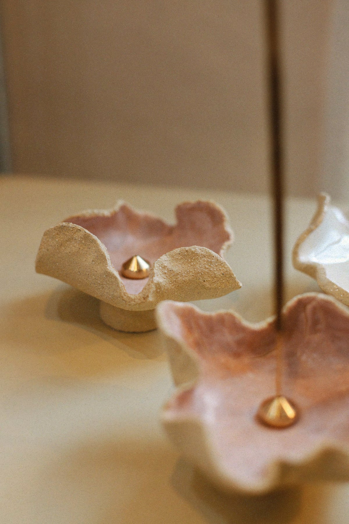 Handmade Incense Holder - Hibiscus Cherry Blossom  – NH x L.S Ceramics