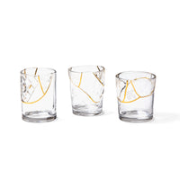 Seletti Kintsugi Water Glass - Artisan Glass with 24K Gold Detailing (Multiple Designs)