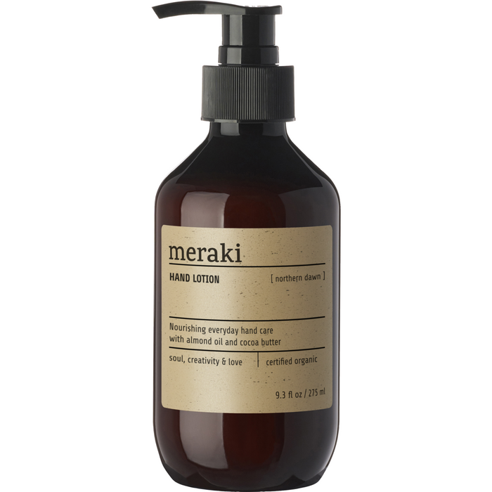Meraki Organic Hand Lotion – Northern Dawn (275ml) Orange Cedarwood