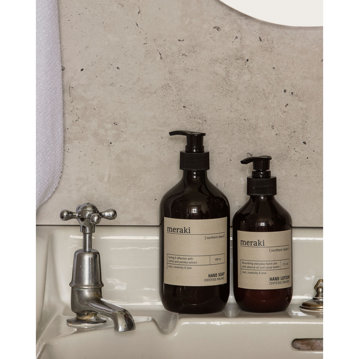 Meraki Organic Hand Lotion – Northern Dawn (275ml) Orange Cedarwood