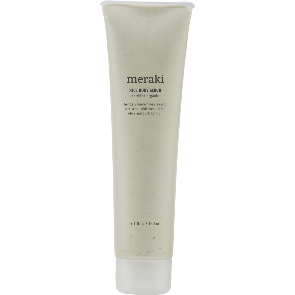 Organic Rice Body Scrub with Shea Butter & Aloe Vera (150ml) by Meraki