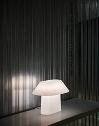 Drome Table Lamp by HAY White Opal Table Lamp