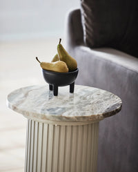 ERIE White Arnet Marble Side Table