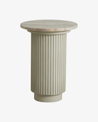 ERIE White Arnet Marble Side Table