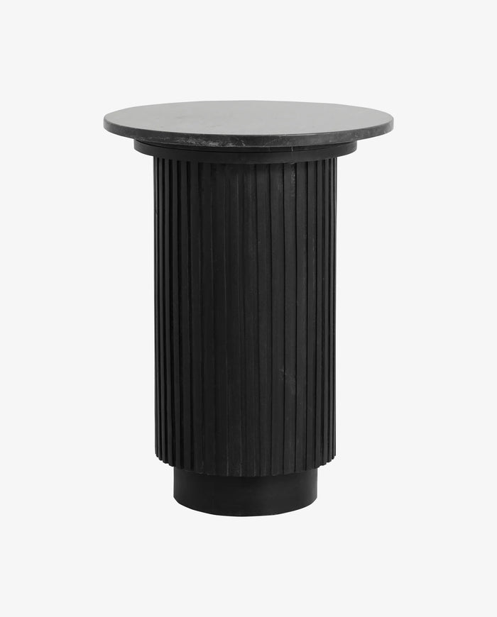 ERIE Side Table, Arnet Black Marble Top, ⌀ 40cm