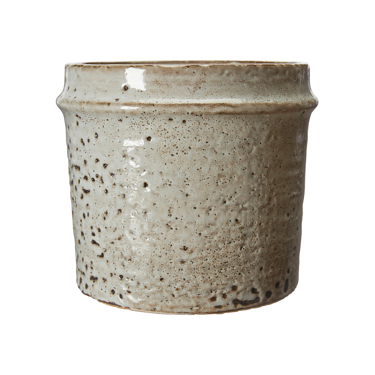 Ceramic Planter – EVA by Wikholmform (Brown Melange, Set of 2 or Individual Pots)