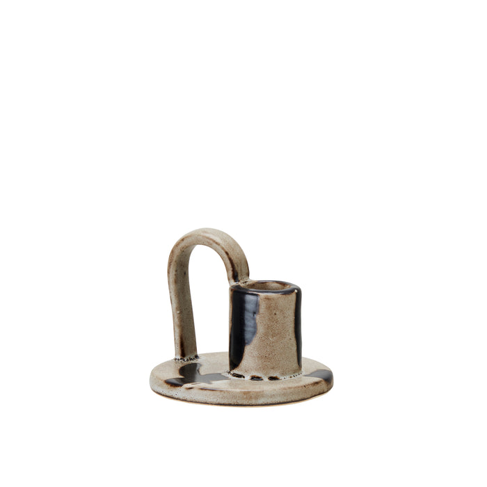 Ceramic Candle Holder – EDEN by Wikholmform (Brown Melange, 9x7cm)