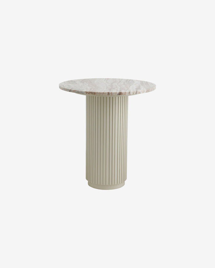 ERIE White Arnet Marble Cafe Table