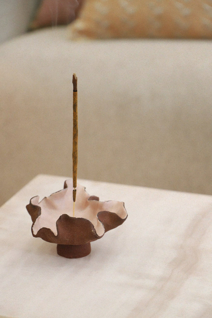 Hibiscus Rouge Handmade Ceramic Incense Holder – NH x L&S Ceramics