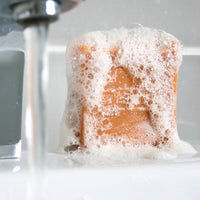 Natural golden soap bar with turmeric and essential oils