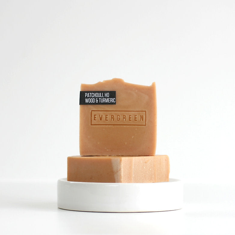 Plastic-free Evergreen soap – earthy patchouli and wood scent