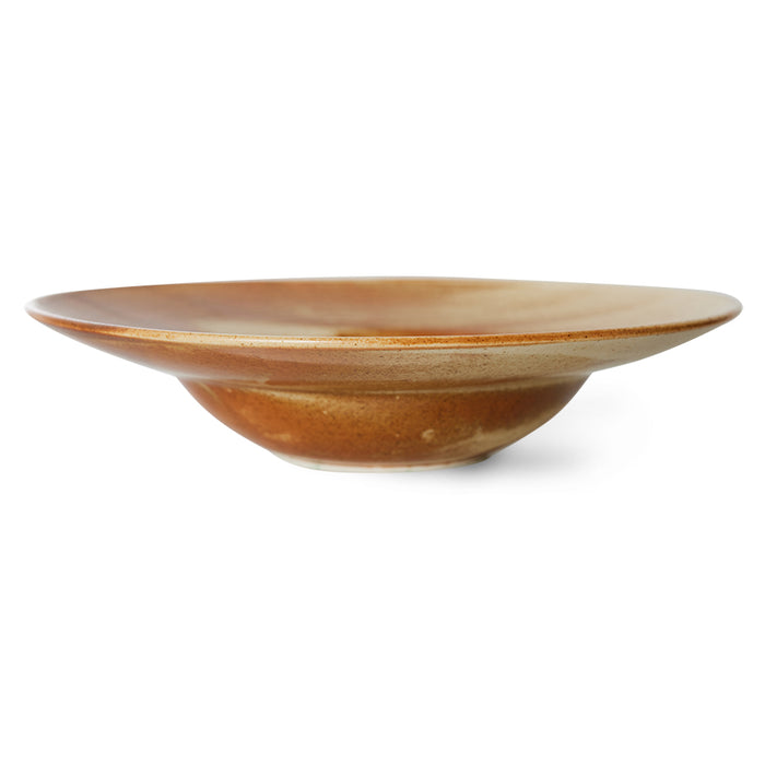 Pasta Plate, Rustic Cream/Brown