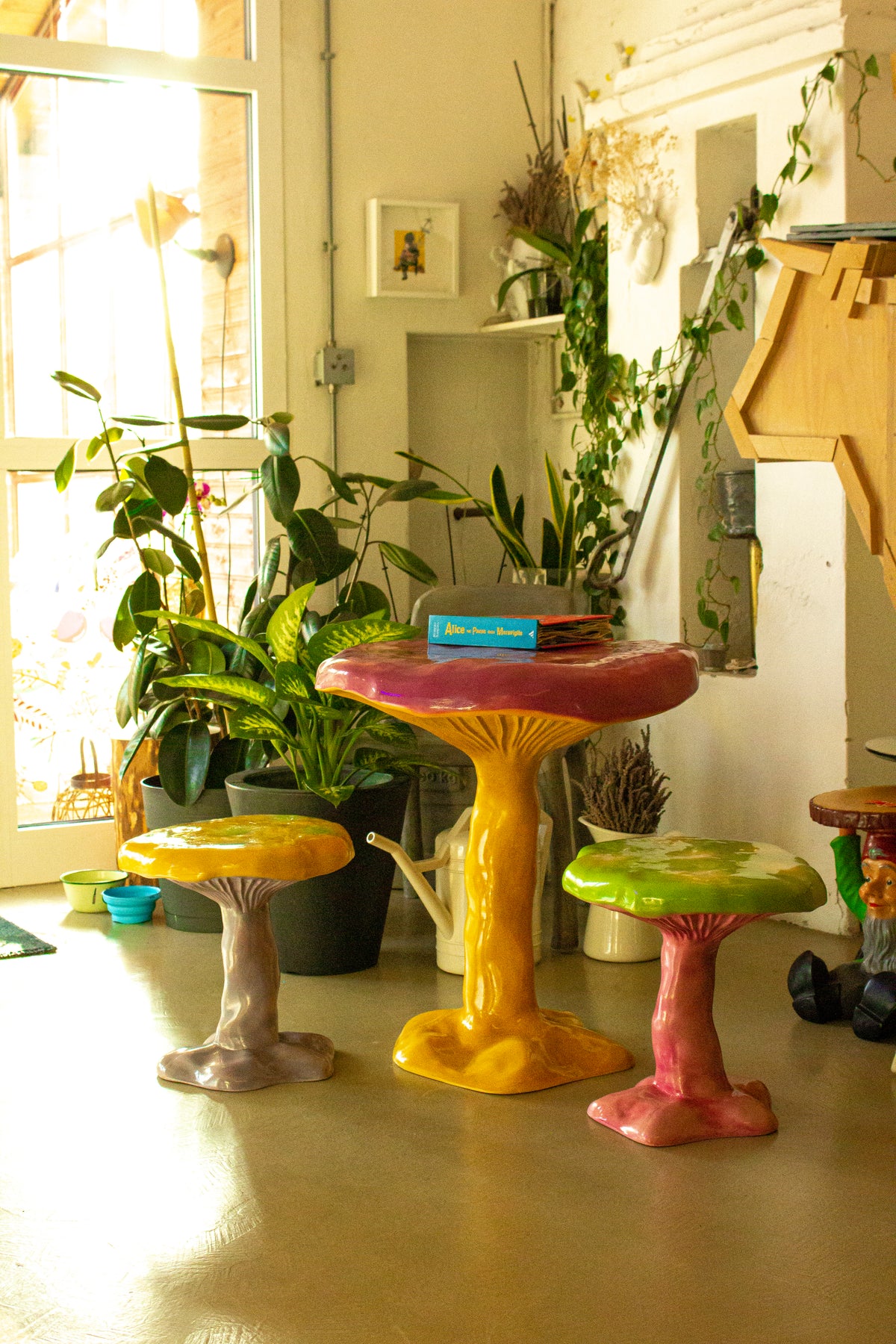 Seletti Amanita Stool - Sculptural Mushroom Stool in Green
