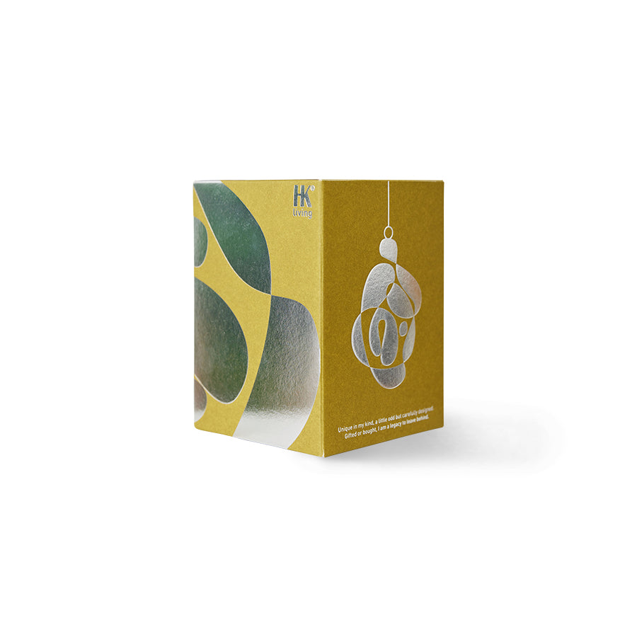 Glass Christmas Ornament, Anatomic Oval by HKLIVING