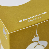 Glass Christmas Ornament, Anatomic Oval by HKLIVING
