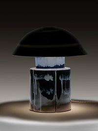 Table Lamp John in Dark Blue by Serax - Stoneware with Reactive Glaze