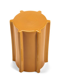Geometric Ceramic Side Table - Serax Pawn Collection in Ochre, Brown, or Dark Green