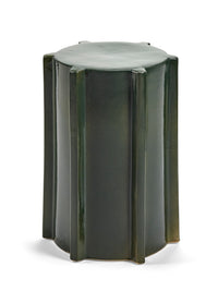 Geometric Ceramic Side Table - Serax Pawn Collection in Ochre, Brown, or Dark Green