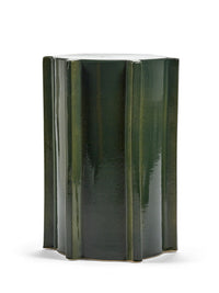 Geometric Ceramic Side Table - Serax Pawn Collection in Ochre, Brown, or Dark Green