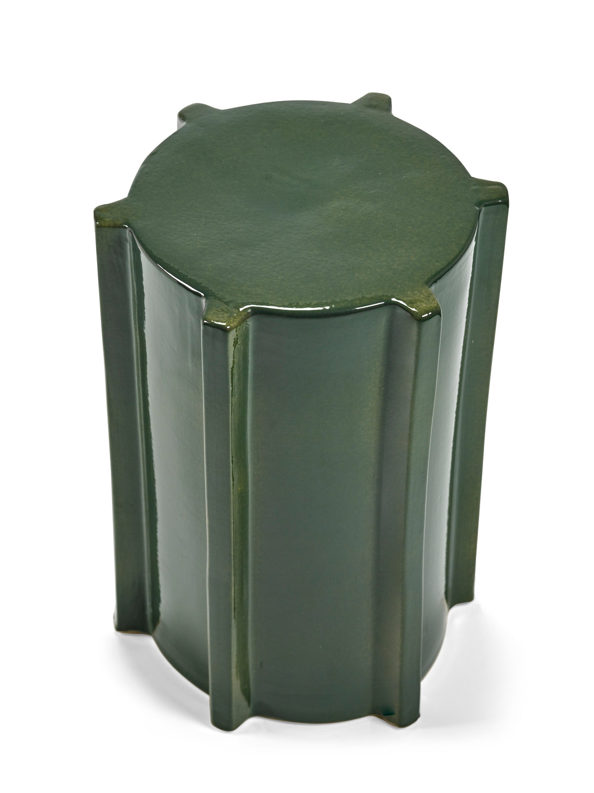 Geometric Ceramic Side Table - Serax Pawn Collection in Ochre, Brown, or Dark Green