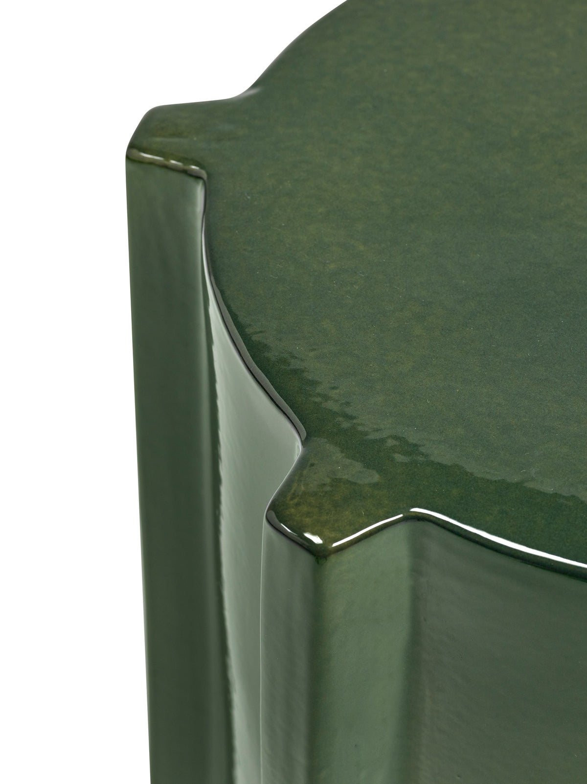 Geometric Ceramic Side Table - Serax Pawn Collection in Ochre, Brown, or Dark Green