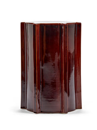 Geometric Ceramic Side Table - Serax Pawn Collection in Ochre, Brown, or Dark Green