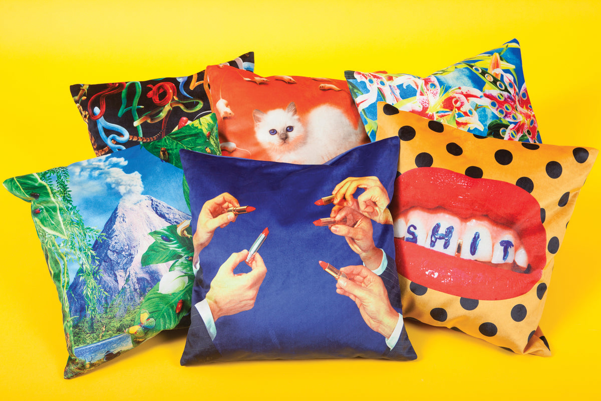 Seletti x TOILETPAPER Cushions - Surreal Pop Art Designs in Bold Styles