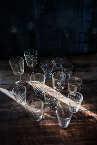 Palermo Glass White - Angled Glass with Unique White Glass Spheres Base