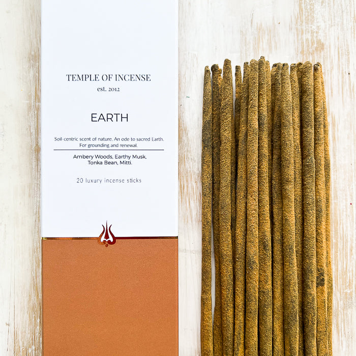 Earth, Incense Sticks, 20 Boxed, Temple of Incense
