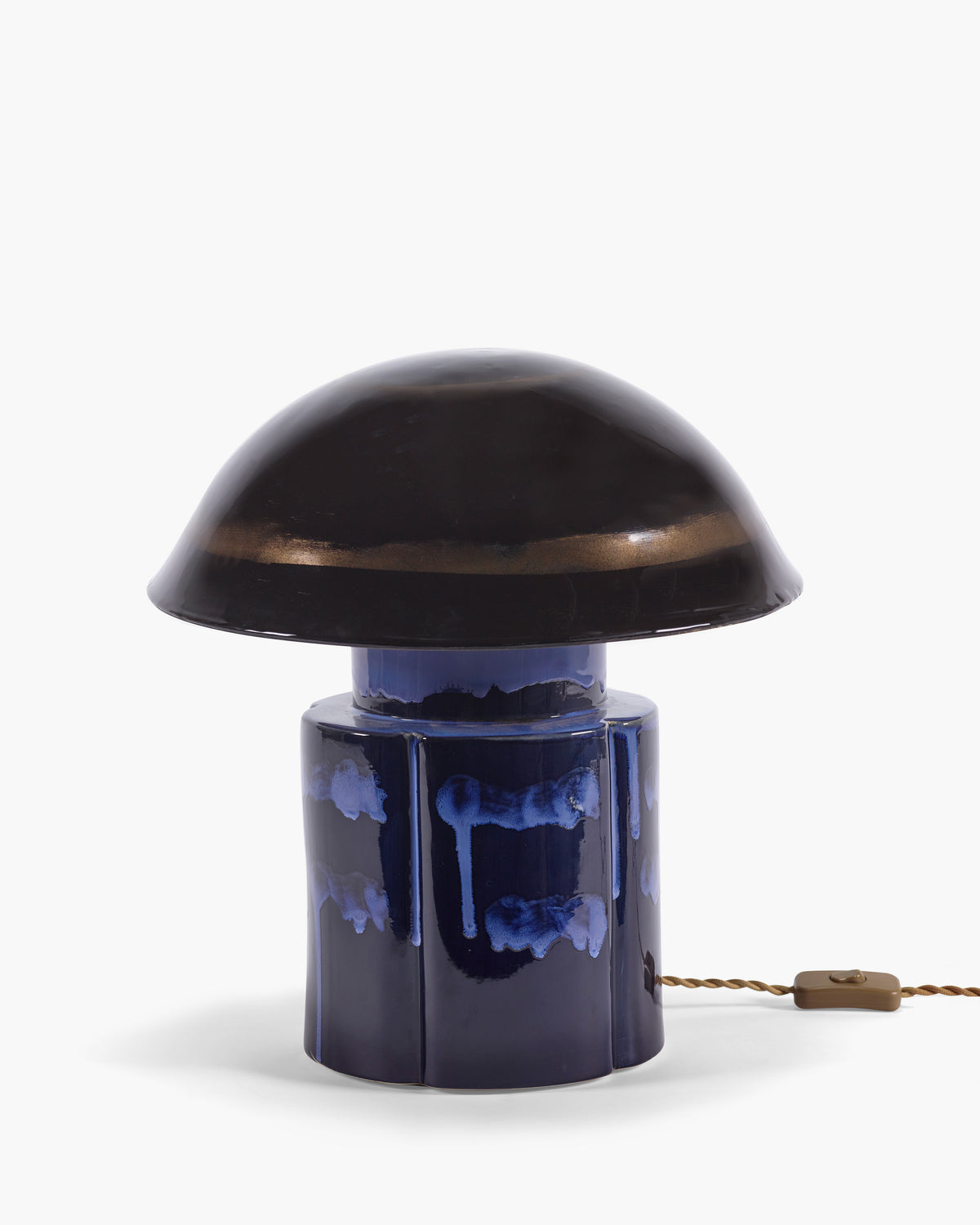 Table Lamp John in Dark Blue by Serax - Stoneware with Reactive Glaze