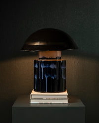 Table Lamp John in Dark Blue by Serax - Stoneware with Reactive Glaze