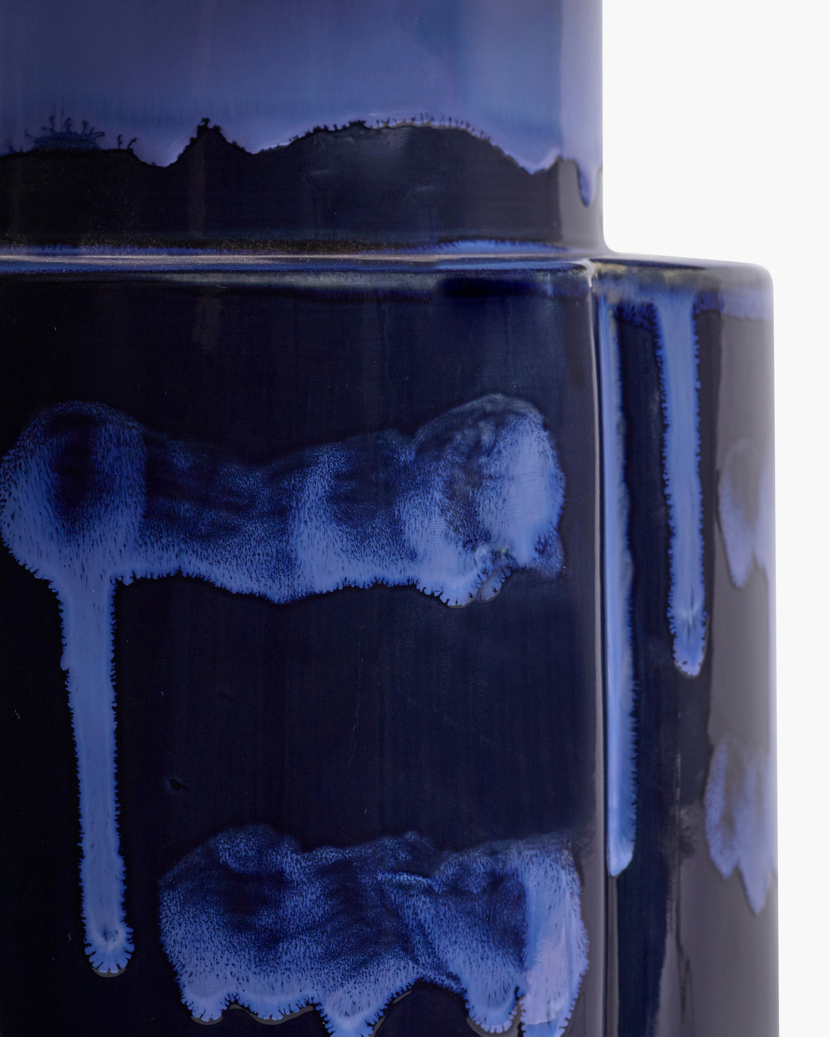 Table Lamp John in Dark Blue by Serax - Stoneware with Reactive Glaze