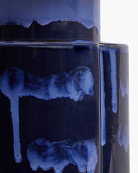 Table Lamp John in Dark Blue by Serax - Stoneware with Reactive Glaze