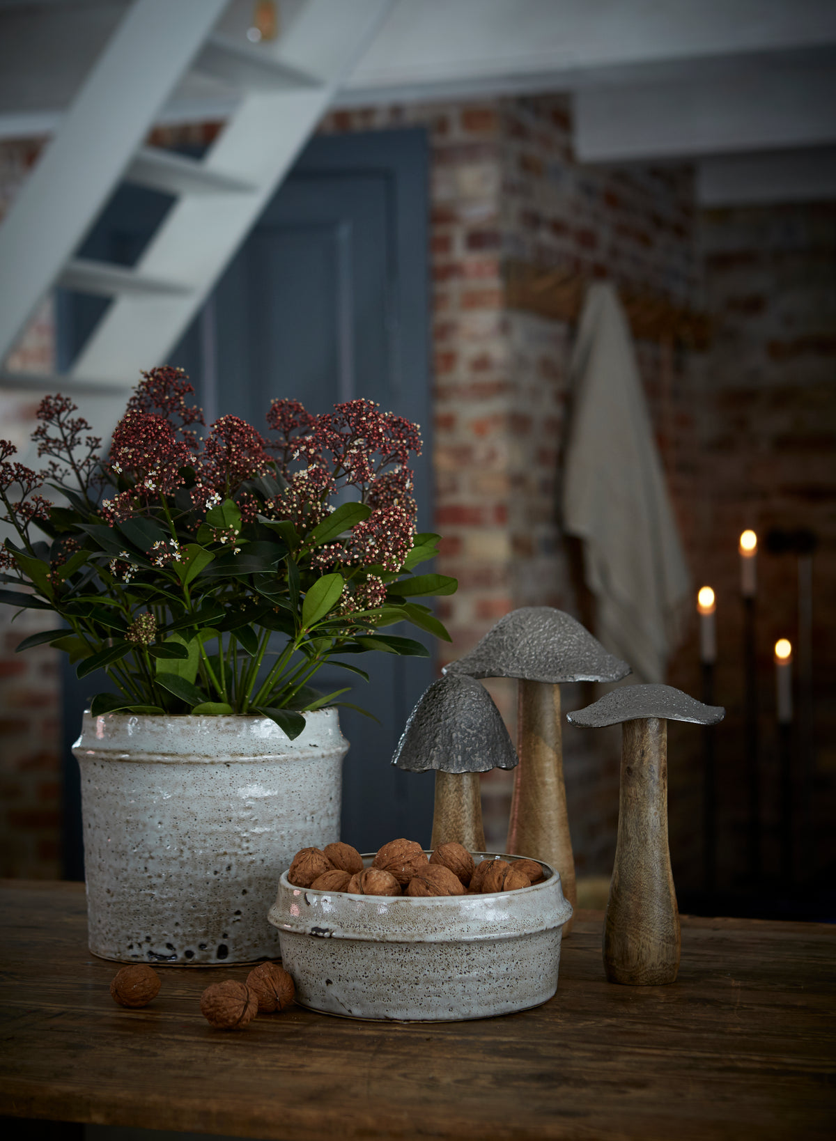 Ceramic Planter – EVA by Wikholmform (Brown Melange, Set of 2 or Individual Pots)